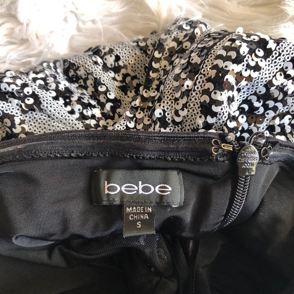 BEBE STRAPLESS BUSTIER MINI DRESS - Picture 3 of 5